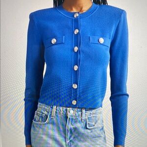 Toulouse Crewneck Crop Cardigan | XS